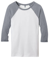 District - Juniors 50/50 3/4-Sleeve Raglan Tee. DT228 District