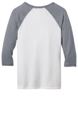 District - Juniors 50/50 3/4-Sleeve Raglan Tee. DT228 District