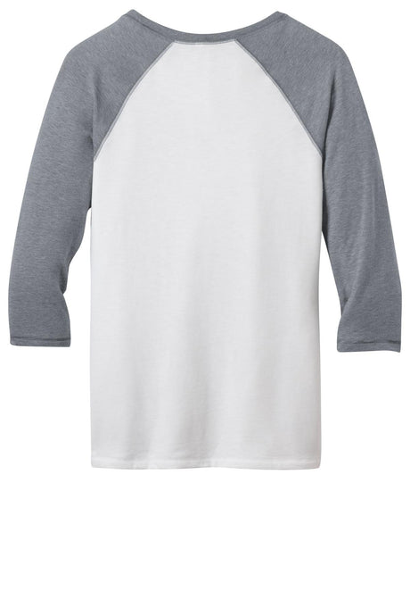 District - Juniors 50/50 3/4-Sleeve Raglan Tee. DT228 District