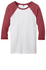 District - Juniors 50/50 3/4-Sleeve Raglan Tee. DT228 District