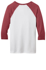 District - Juniors 50/50 3/4-Sleeve Raglan Tee. DT228 District