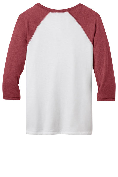 District - Juniors 50/50 3/4-Sleeve Raglan Tee. DT228 District