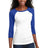 District - Juniors 50/50 3/4-Sleeve Raglan Tee. DT228 District