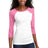 District - Juniors 50/50 3/4-Sleeve Raglan Tee. DT228 District