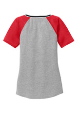 District Juniors Mesh Sleeve V-Neck Tee. DT276 District