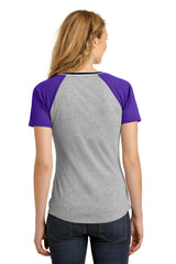 District Juniors Mesh Sleeve V-Neck Tee. DT276 District