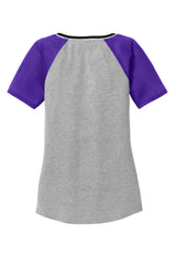 District Juniors Mesh Sleeve V-Neck Tee. DT276 District