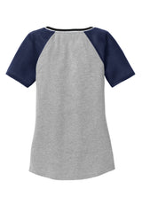 District Juniors Mesh Sleeve V-Neck Tee. DT276 District