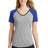 District Juniors Mesh Sleeve V-Neck Tee. DT276 District