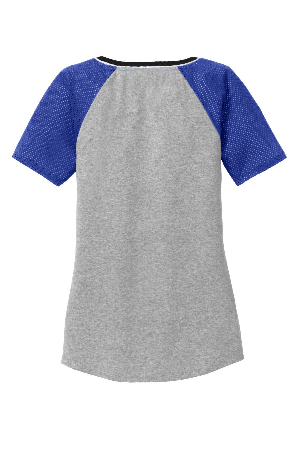 District Juniors Mesh Sleeve V-Neck Tee. DT276 District