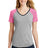 District Juniors Mesh Sleeve V-Neck Tee. DT276 District