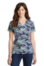 Port & Company Ladies Core Cotton Camo V-Neck Tee. LPC54VC Port & Company