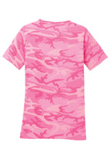 Port & Company Ladies Core Cotton Camo V-Neck Tee. LPC54VC Port & Company