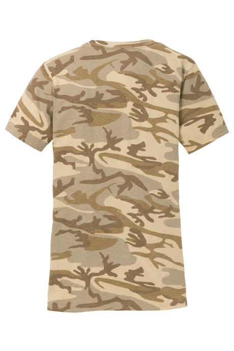 Port & Company Ladies Core Cotton Camo V-Neck Tee. LPC54VC Port & Company