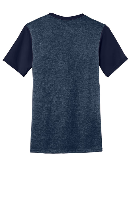 District Juniors Very Important Tee with Contrast Sleeves and Pocket. DT6000 District