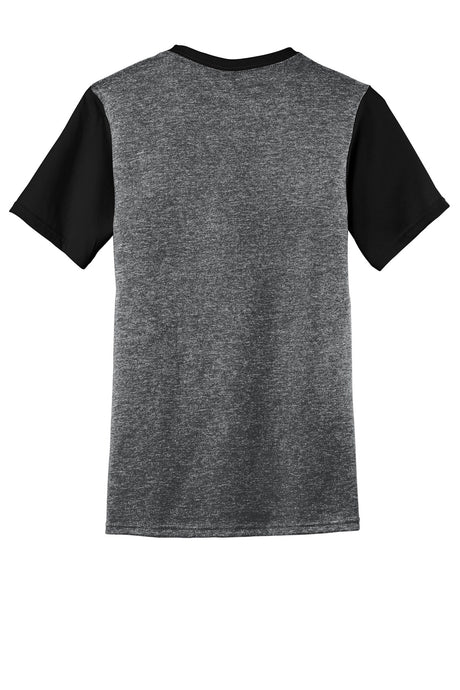 District Juniors Very Important Tee with Contrast Sleeves and Pocket. DT6000 District
