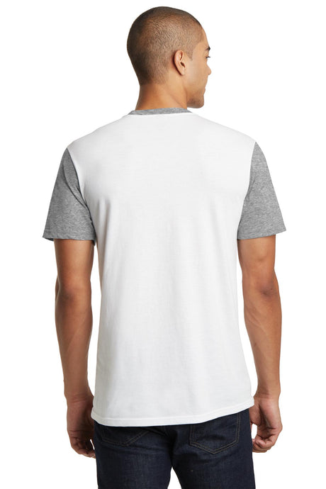 District Juniors Very Important Tee with Contrast Sleeves and Pocket. DT6000 District