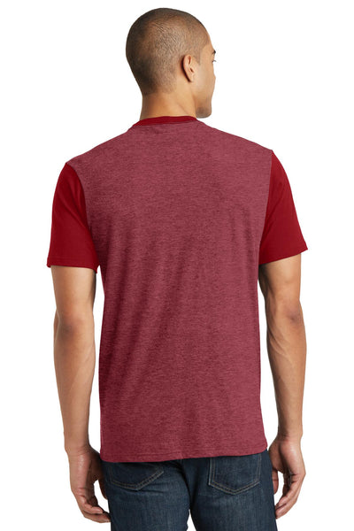 District Juniors Very Important Tee with Contrast Sleeves and Pocket. DT6000