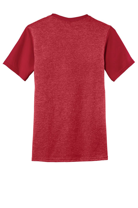 District Juniors Very Important Tee with Contrast Sleeves and Pocket. DT6000 District