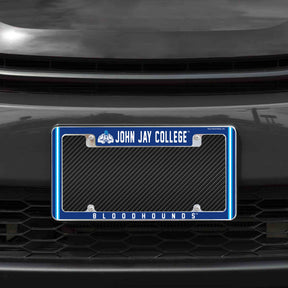Rico Industries NCAA John Jay Bloodhounds 12" x 6" Chrome License Plate Frame-1