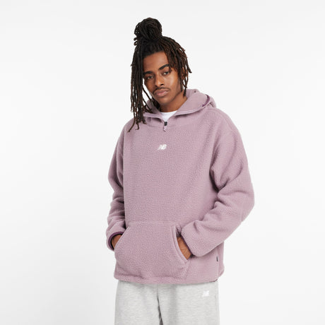 New Balance Men's Hoops Sherpa Top Mens Apparel Sweatshirts & Fleece