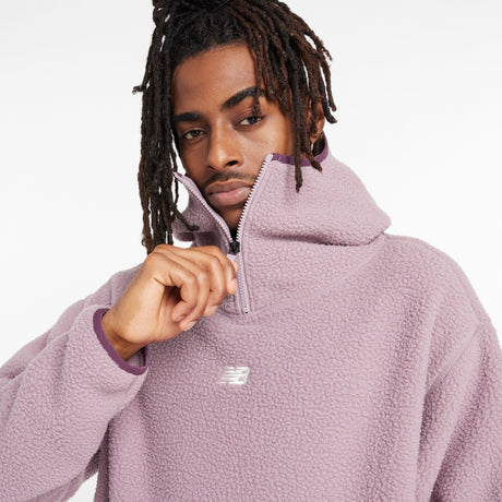 New Balance Men's Hoops Sherpa Top Mens Apparel Sweatshirts & Fleece