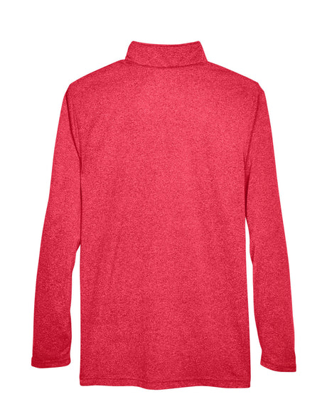 UltraClub Men's Cool & Dry Heathered Performance Quarter-Zip UltraClub
