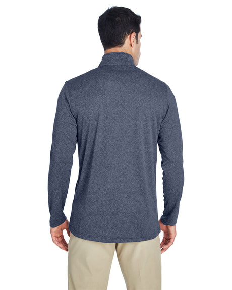 UltraClub Men's Cool & Dry Heathered Performance Quarter-Zip UltraClub