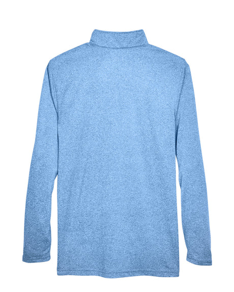 UltraClub Men's Cool & Dry Heathered Performance Quarter-Zip UltraClub