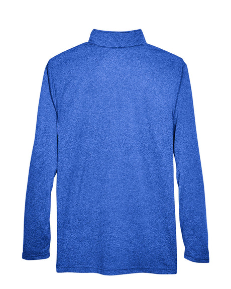 UltraClub Men's Cool & Dry Heathered Performance Quarter-Zip UltraClub