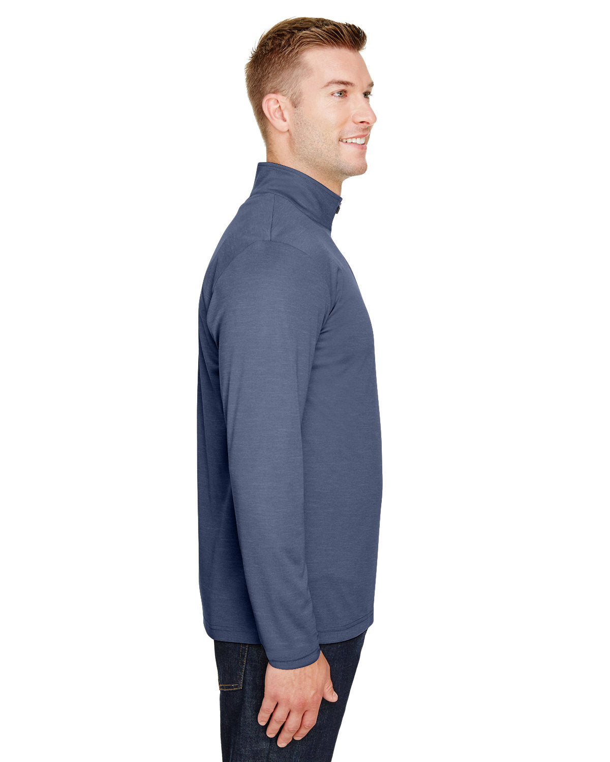 Team 365 Men's Zone Sonic Heather Performance Quarter-Zip Team 365