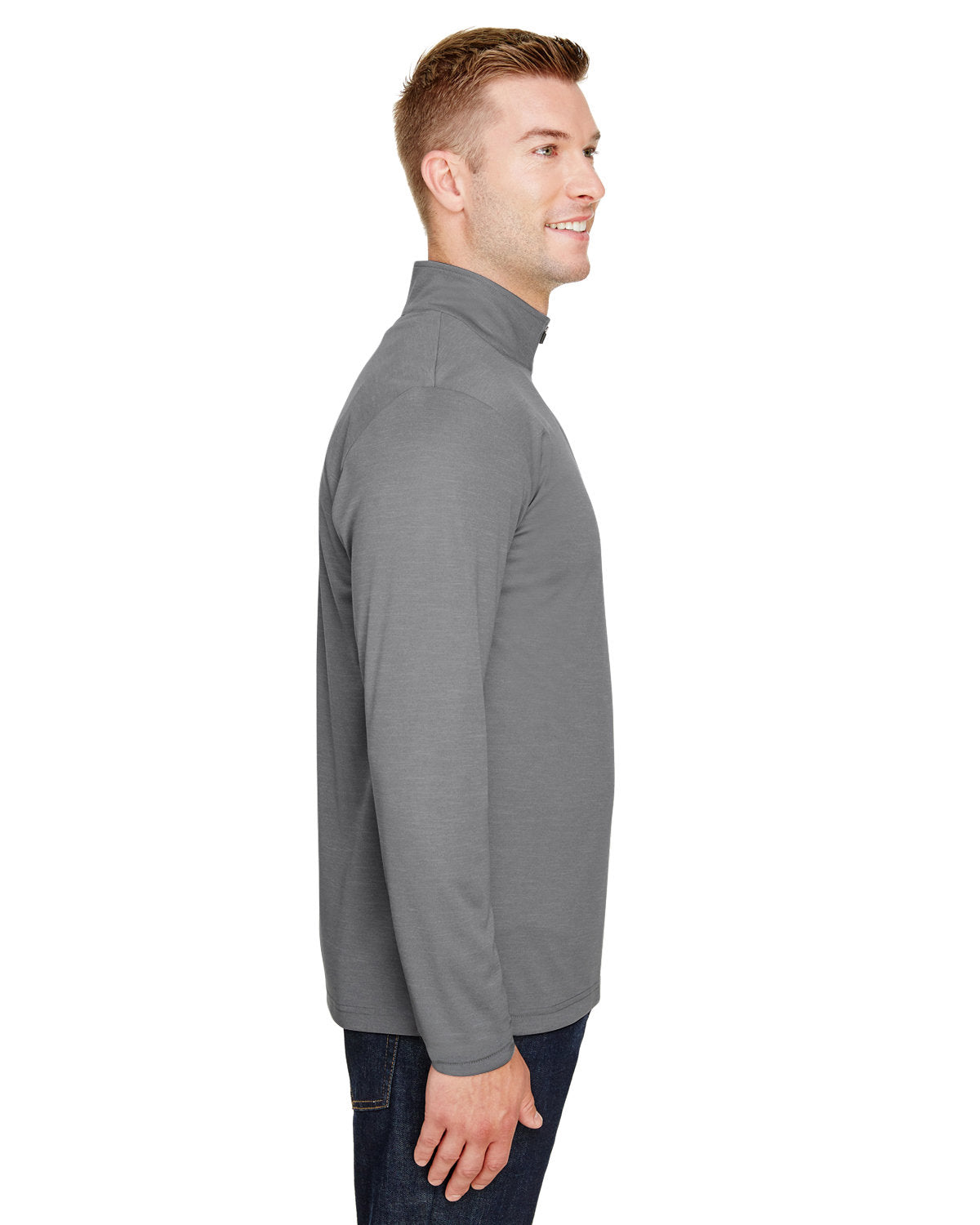 Team 365 Men's Zone Sonic Heather Performance Quarter-Zip Team 365
