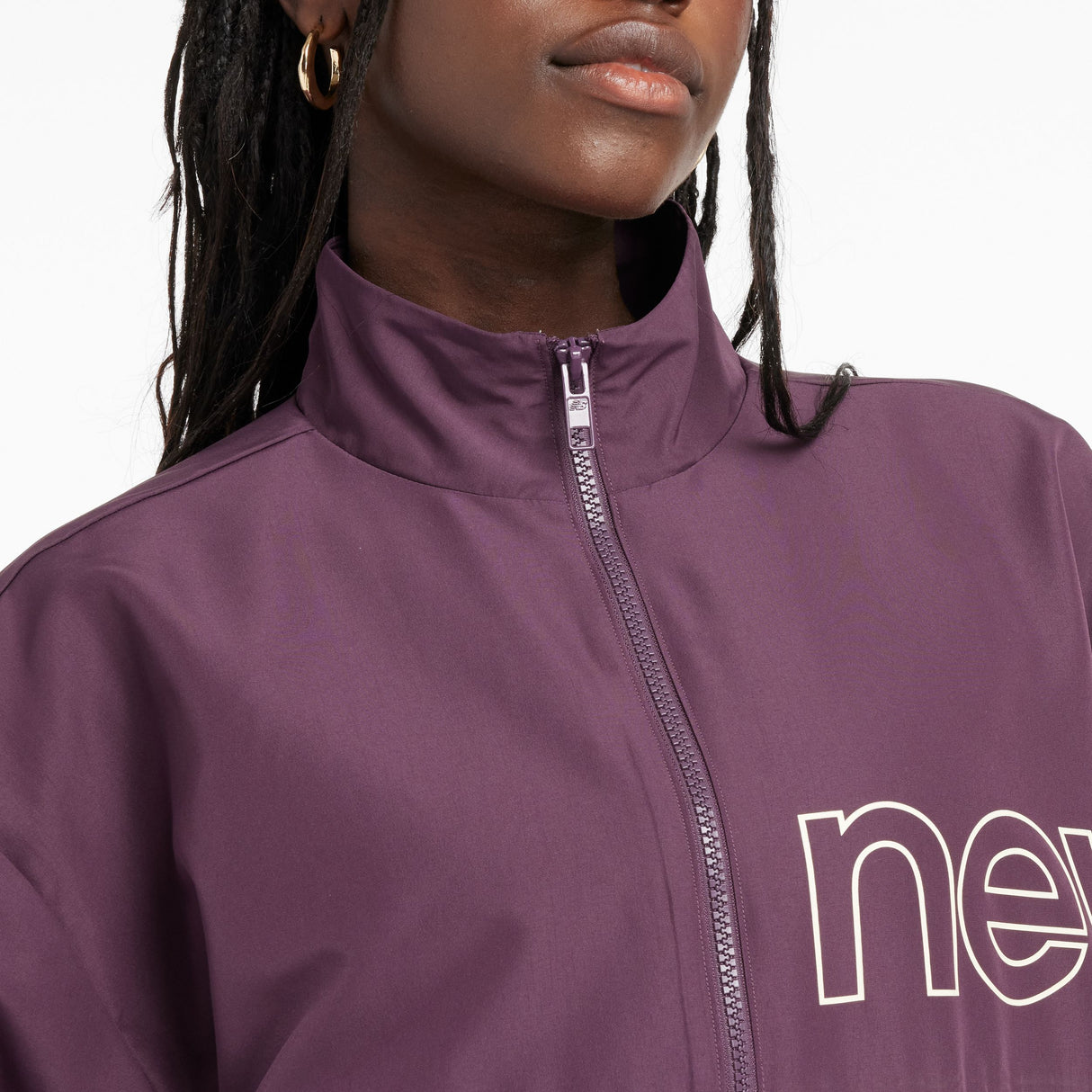New Balance Women's Color Blocked Graphic Woven Jacket Womens Apparel Jackets & Vests