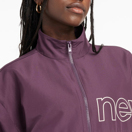 New Balance Women's Color Blocked Graphic Woven Jacket Womens Apparel Jackets & Vests