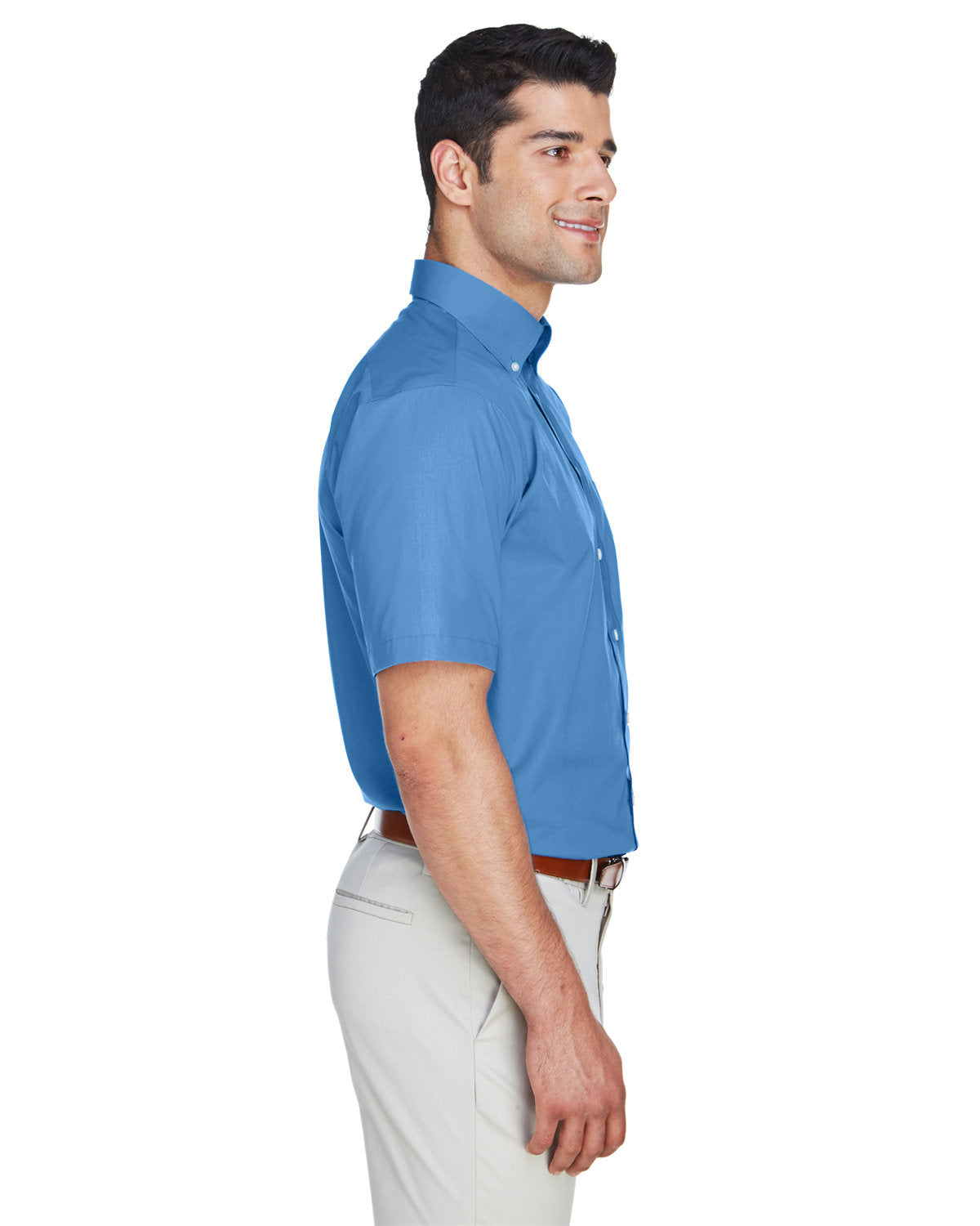 Devon & Jones Men's Crown Woven Collection™ Solid Broadcloth Short-Sleeve Shirt Devon & Jones