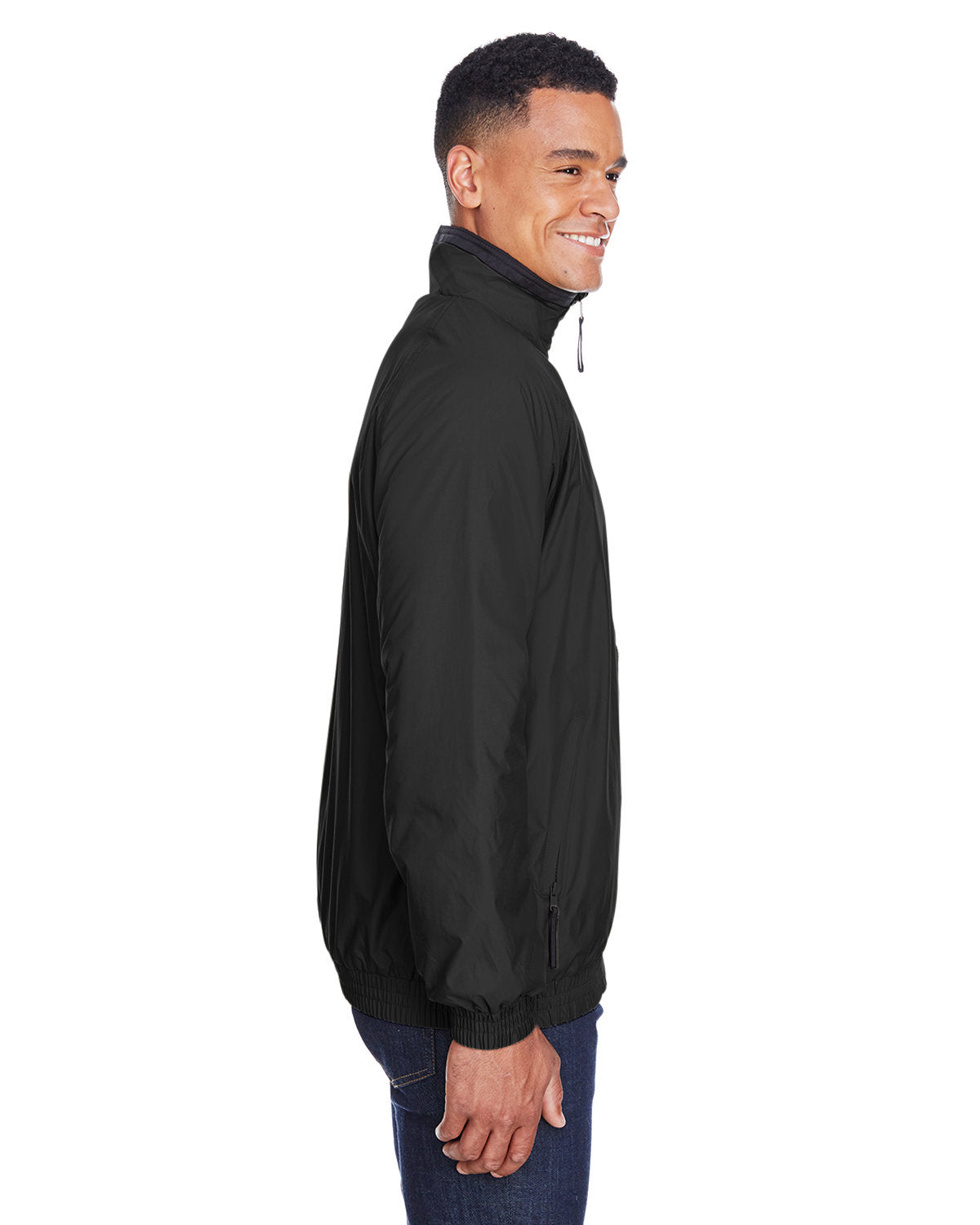 Harriton Adult Fleece-Lined Nylon Jacket Harriton