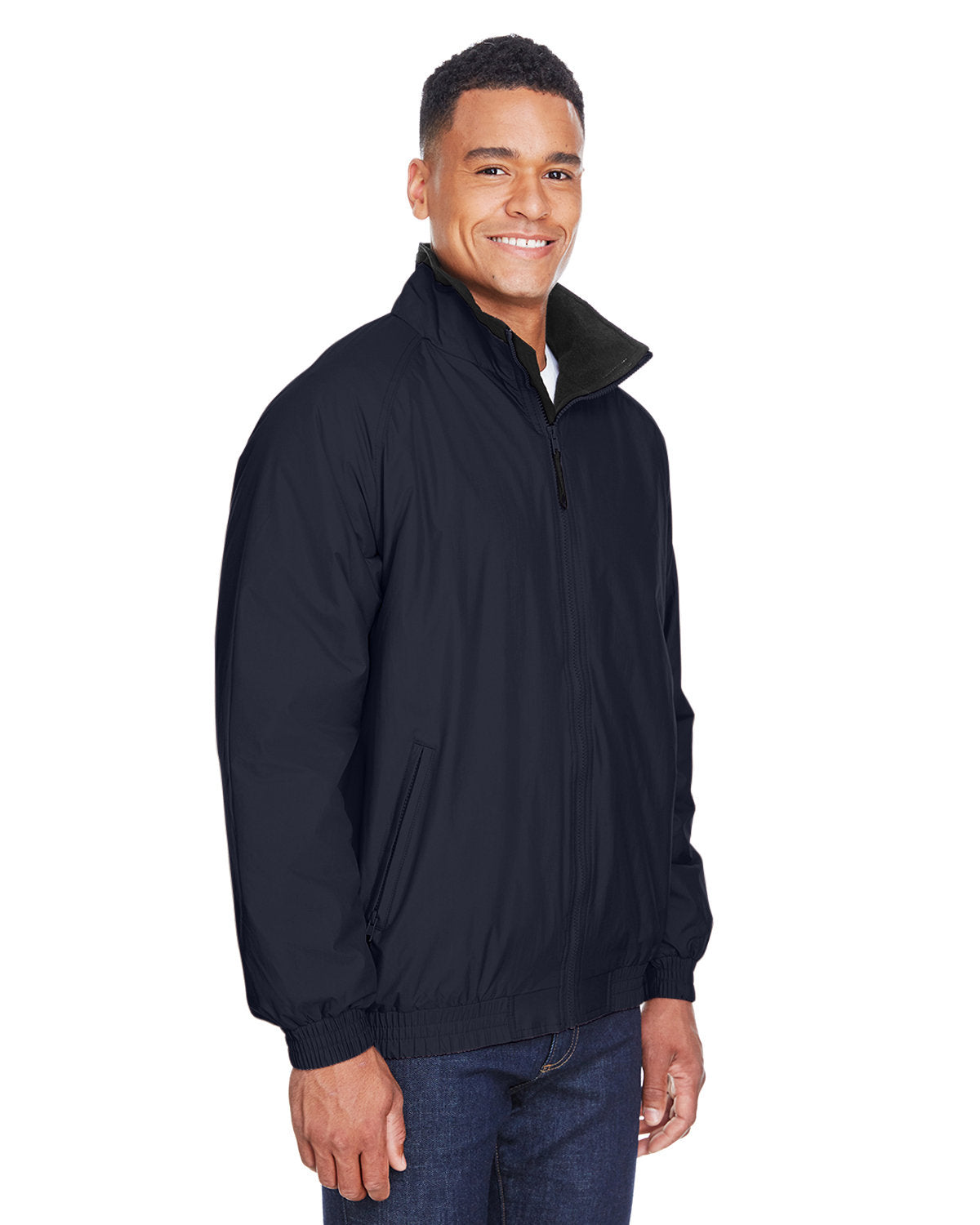 Harriton Adult Fleece-Lined Nylon Jacket Harriton