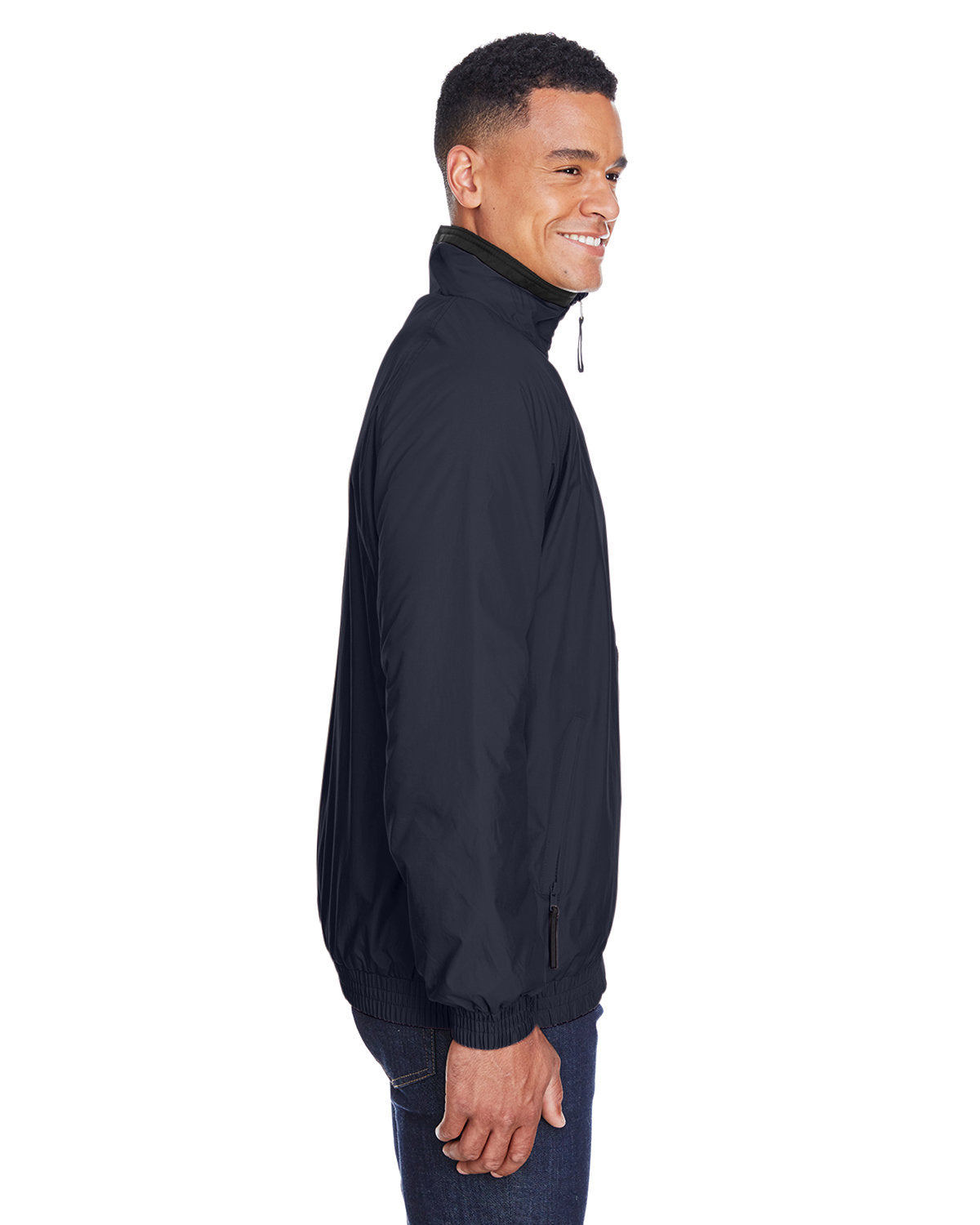 Harriton Adult Fleece-Lined Nylon Jacket Harriton