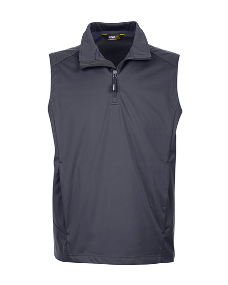 CORE365 Men's Techno Lite Three-Layer Knit Tech-Shell Quarter-Zip Vest CORE365