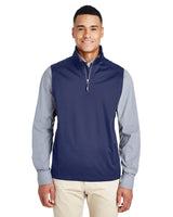 CORE365 Men's Techno Lite Three-Layer Knit Tech-Shell Quarter-Zip Vest CORE365