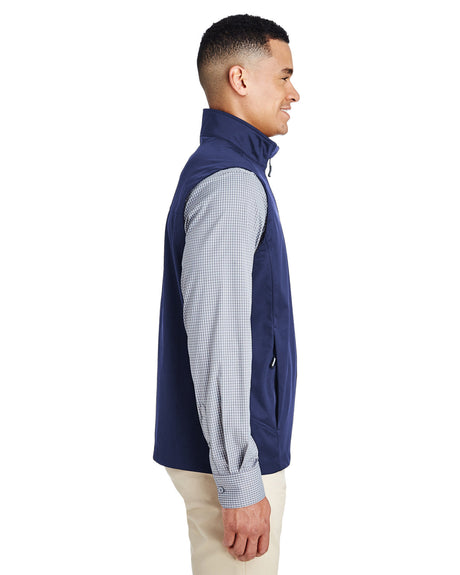 CORE365 Men's Techno Lite Three-Layer Knit Tech-Shell Quarter-Zip Vest CORE365