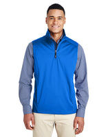 CORE365 Men's Techno Lite Three-Layer Knit Tech-Shell Quarter-Zip Vest CORE365