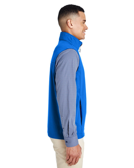 CORE365 Men's Techno Lite Three-Layer Knit Tech-Shell Quarter-Zip Vest CORE365