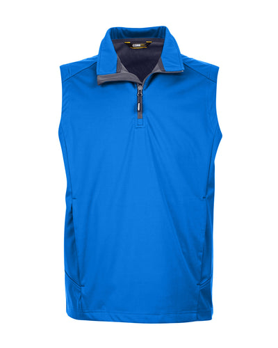 CORE365 Men's Techno Lite Three-Layer Knit Tech-Shell Quarter-Zip Vest
