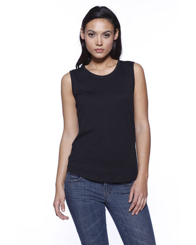 StarTee Ladies' CVC Sleeveless T-shirt