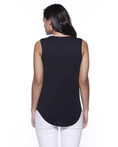 StarTee Ladies' CVC Sleeveless T-shirt