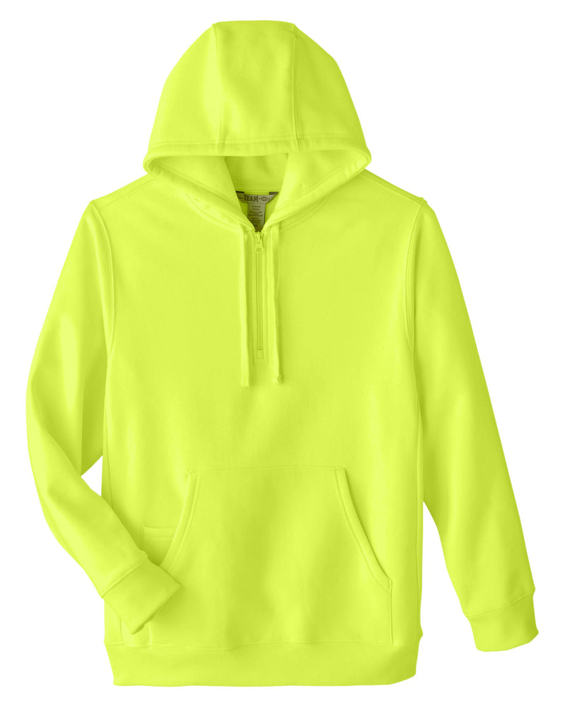 Team 365 Unisex Zone HydroSport™ Heavyweight Quarter-Zip Hooded Sweatshirt