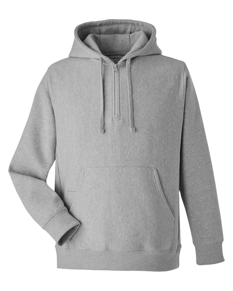 Team 365 Unisex Zone HydroSport™ Heavyweight Quarter-Zip Hooded Sweatshirt