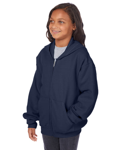 Hanes Youth 7.8 oz. EcoSmart® 50/50 Full-Zip Hooded Sweatshirt