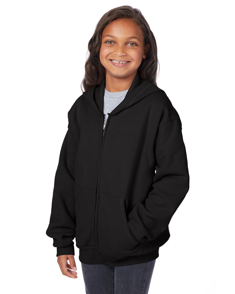 Hanes Youth 7.8 oz. EcoSmart® 50/50 Full-Zip Hooded Sweatshirt